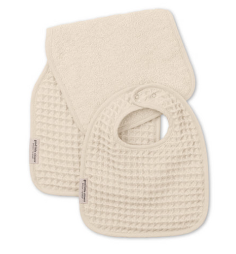 Reversible Burp & Bib Set Linen