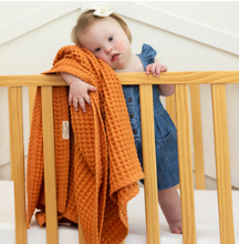 Load image into Gallery viewer, Waffle Baby Blanket Pumpkin