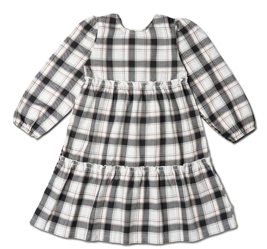 Plaid Tiered Dress