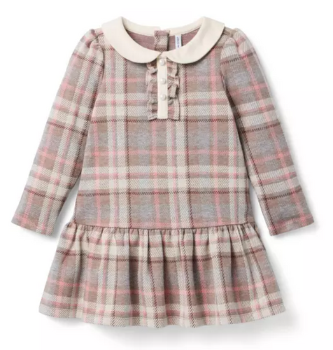 Drop Waist Plaid Dress
