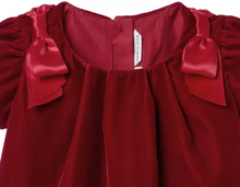 Load image into Gallery viewer, Velvet Shoulder Bow Dress