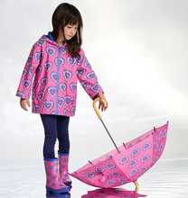 Load image into Gallery viewer, Heart Burst Color Change Raincoat