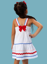 Load image into Gallery viewer, Americana Ric Rac Dress