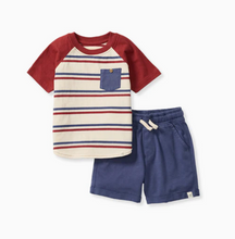Load image into Gallery viewer, Stripe Tee &amp; Short Set