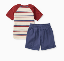 Load image into Gallery viewer, Stripe Tee &amp; Short Set