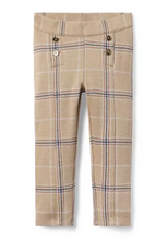 Load image into Gallery viewer, Tan Plaid Jacquard Pant