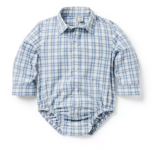 Load image into Gallery viewer, Plaid Poplin Bodysuit Shirt