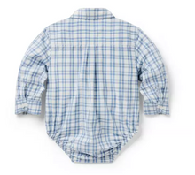 Load image into Gallery viewer, Plaid Poplin Bodysuit Shirt