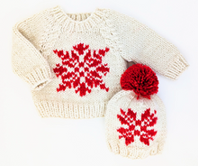Load image into Gallery viewer, Snowflake Sweater Cream