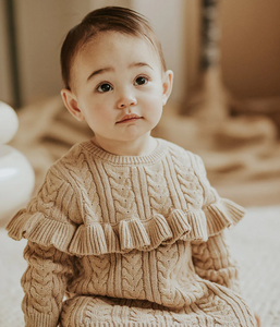 Taupe Sweater Dress Set