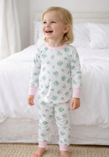 Load image into Gallery viewer, Lucky Little Ones Pajamas Pink/Green