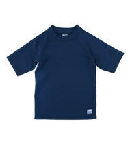 Load image into Gallery viewer, Navy Short Sleeve Rash Guard