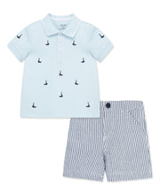 Load image into Gallery viewer, Sailboat Polo Short Set