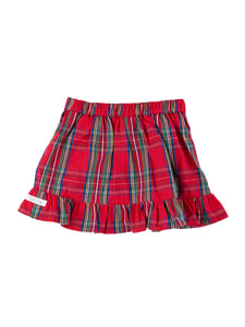 Tis The Season Plaid Ruffle Skirt