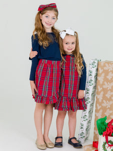 Tis The Season Plaid Ruffle Skirt