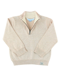 Oatmeal Zip Sweater