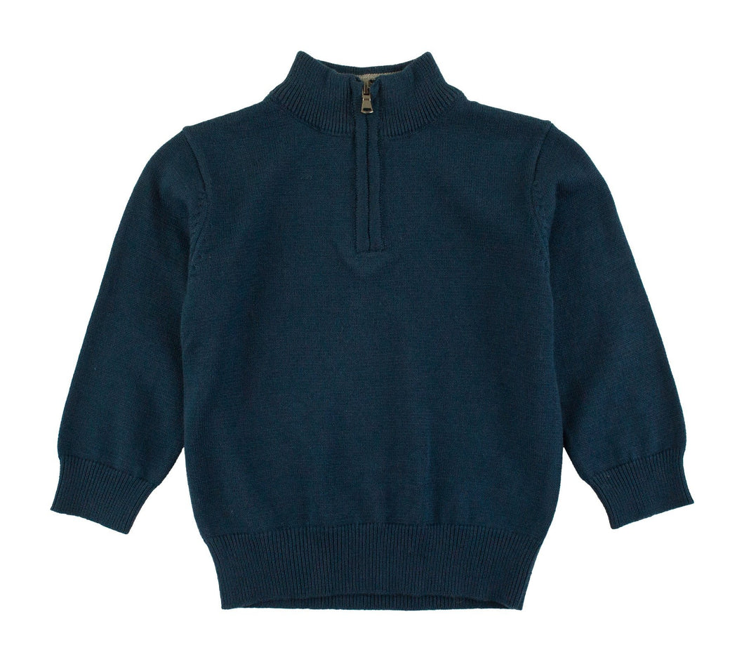 Navy Zip Sweater