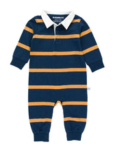 Load image into Gallery viewer, Navy / Honey Stripe Rugby Playsuit