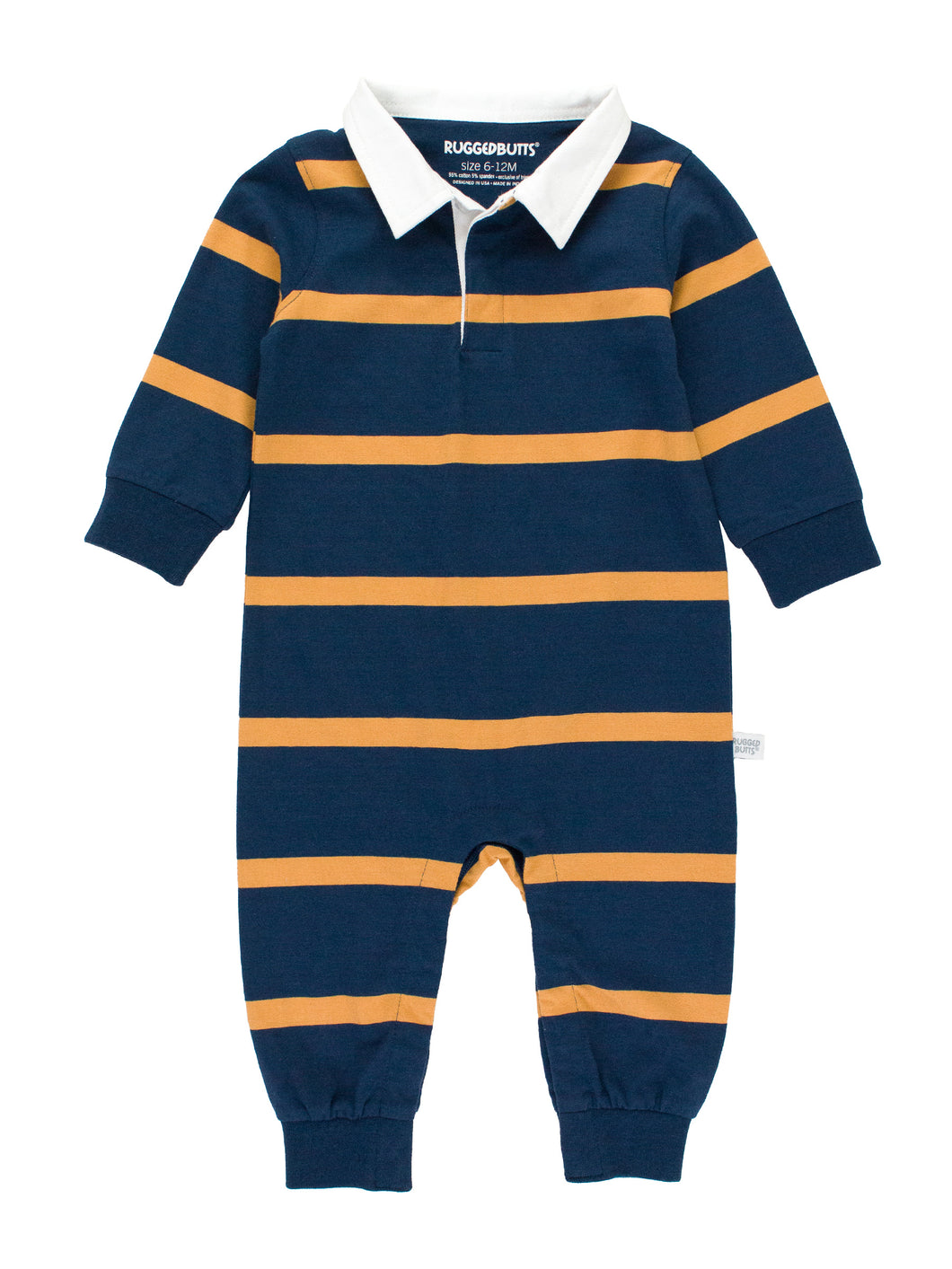 Navy / Honey Stripe Rugby Playsuit