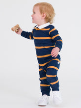 Load image into Gallery viewer, Navy / Honey Stripe Rugby Playsuit