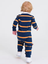 Load image into Gallery viewer, Navy / Honey Stripe Rugby Playsuit