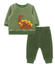 Load image into Gallery viewer, Dino Stripe Velour Pant Set