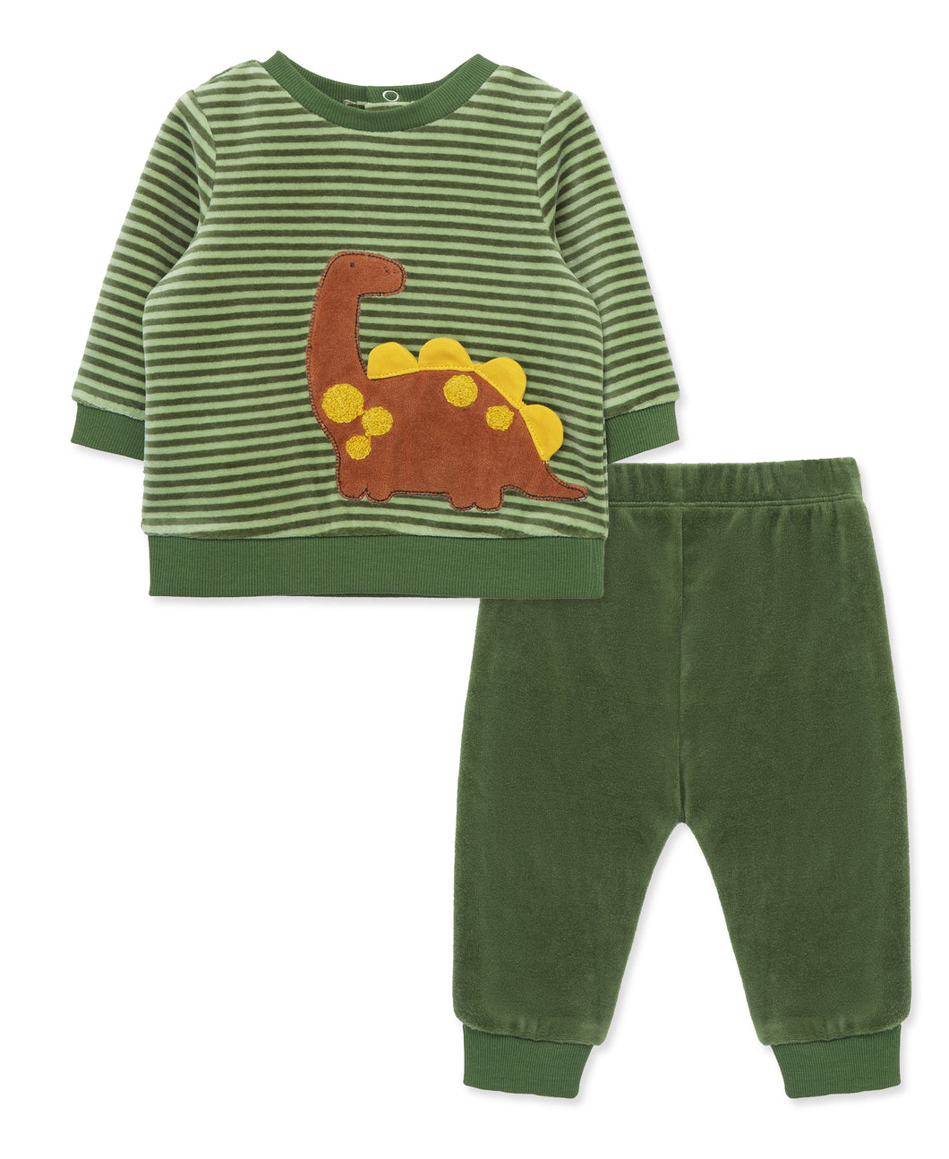 Dino Stripe Velour Pant Set