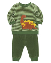 Load image into Gallery viewer, Dino Stripe Velour Pant Set