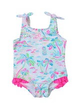 Load image into Gallery viewer, Tropical Resort Shoulder Tie Swimsuit