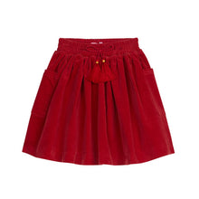 Load image into Gallery viewer, Red Velvet Circle Skirt