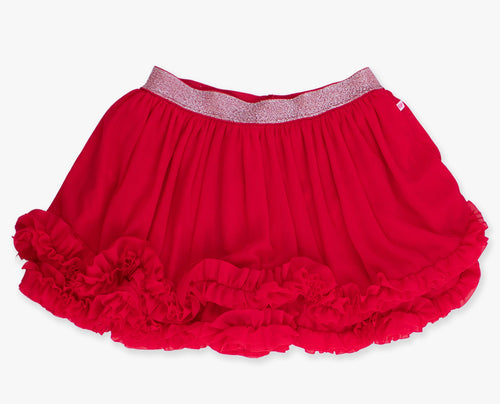 Red Ruffle Tulle Skirt