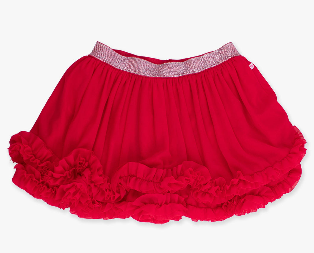 Red Ruffle Tulle Skirt