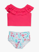 Load image into Gallery viewer, Blue Mermaid Ruffle Tankini