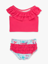 Load image into Gallery viewer, Blue Mermaid Ruffle Tankini