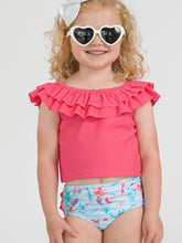 Load image into Gallery viewer, Blue Mermaid Ruffle Tankini