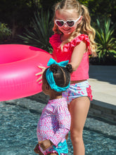 Load image into Gallery viewer, Blue Mermaid Ruffle Tankini