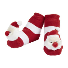 Load image into Gallery viewer, Santa Rattle Socks