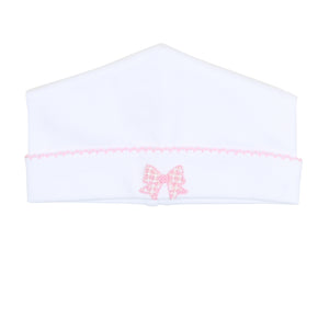 Gingham Bows Embroidered Hat