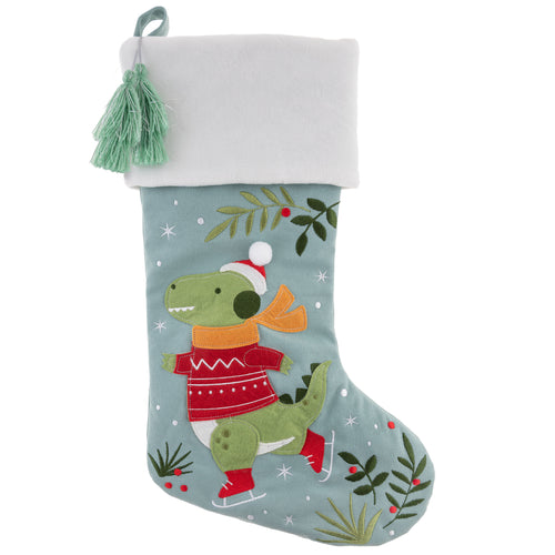 Dinosaur Embroidered Stocking