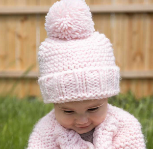 Blush Pom Pom Hat