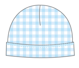 Baby Check Hat Blue