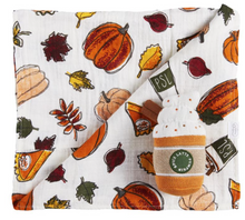 Load image into Gallery viewer, Pumpkin Spice Rattle &amp; Swaddle