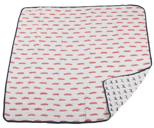 Firetruck & Dalmatian Muslin Blanket