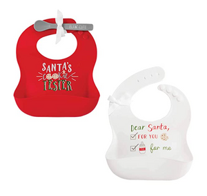 White Silicone Santa Bib